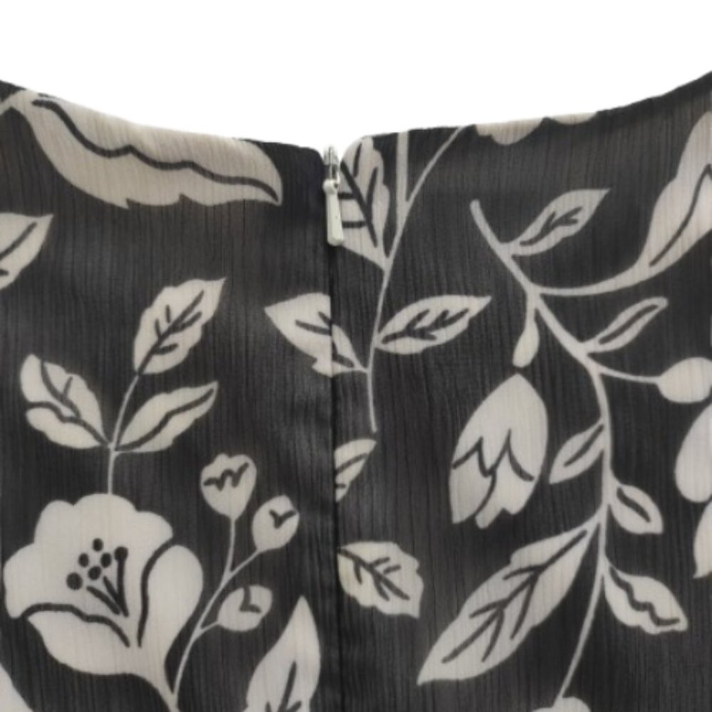 Perfectly Dressed Black with White Floral Dress Crinoline Kid's Size 8 (Medium) - Picture 4 of 8